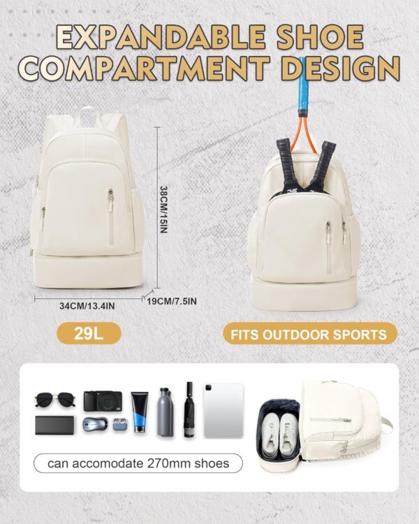 Gym Backpack for Women Men, Lightweight Gym Bag with Shoe Compartment,…