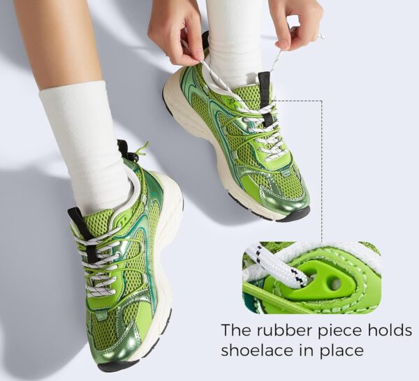 LUCKY STEP Women’s Fashion Walking Shoes Running Platform Mesh Casual Sport Gym Work…