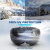 Ski Goggles Snowboard Goggles Adult, 100% UV Protection Anti-Fog Snow Goggles