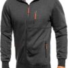 Men’s Zip Up Fleece Hoodie Lightweight Sweatshirt Long Sleeve Sports Hooded Jacket…