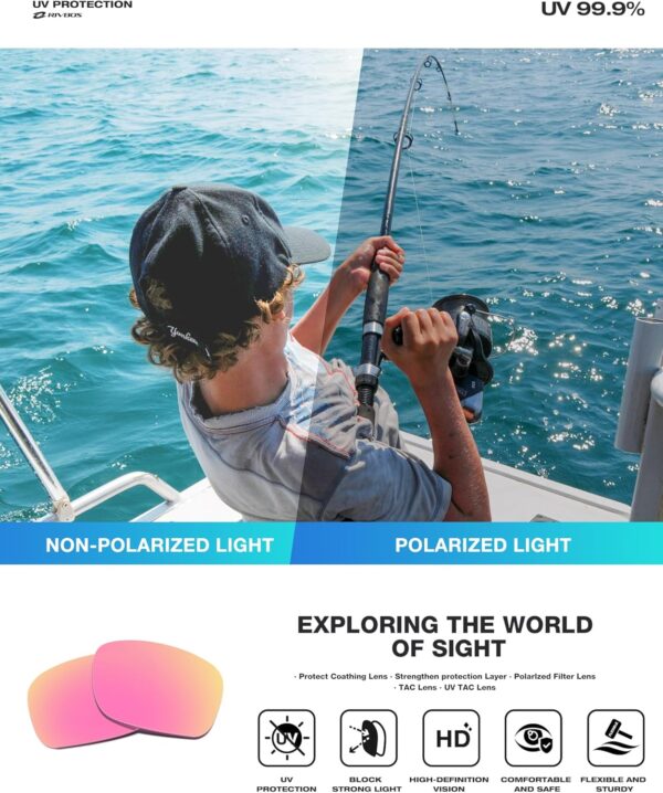 RIVBOS Polarized Sports Sunglasses Driving Sun Glasses Shades for Men Women Tr90 Frame…
