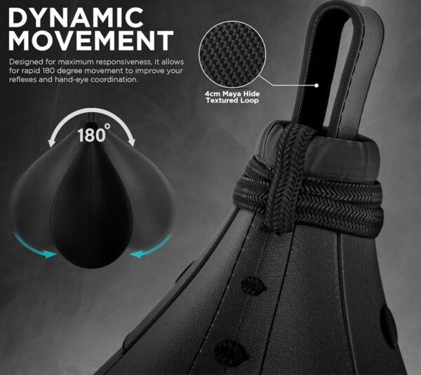 RDX Speed Bag Boxing Ball, Maya Hide Leather Dodge Striking Target with…