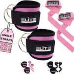 Ankle Strap for Cable Machine, Gym Ankle Cuff for Cable Kickback, plus Wrist...