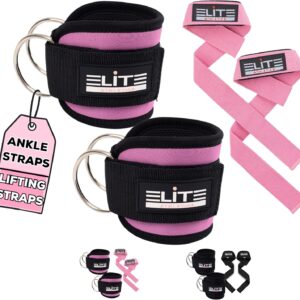Ankle Strap for Cable Machine, Gym Ankle Cuff for Cable Kickback, plus Wrist…