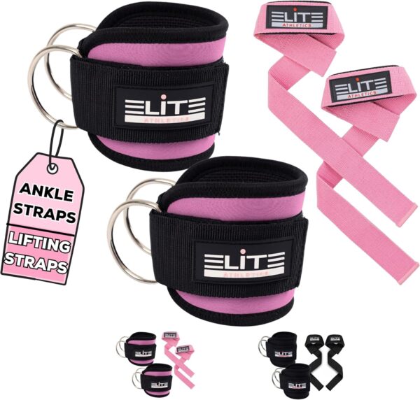 Ankle Strap for Cable Machine, Gym Ankle Cuff for Cable Kickback, plus Wrist…