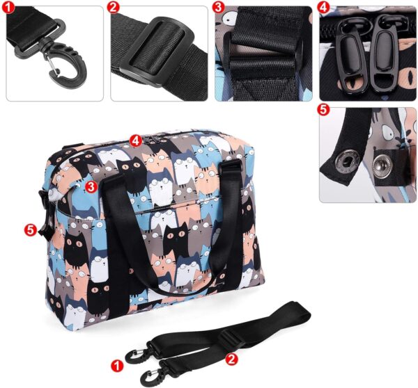 HUA ANGEL Travel Duffel Bag – Medium Size Weekend Overnight Tote Bag for…