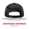 Richardson Unisex 112 Trucker Adjustable Snapback Baseball Cap, Solid Black, One Size…
