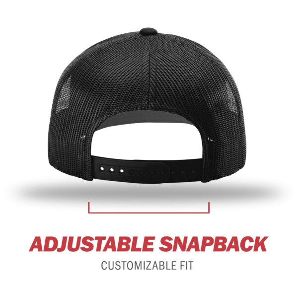 Richardson Unisex 112 Trucker Adjustable Snapback Baseball Cap, Solid Black, One Size…