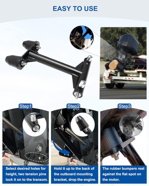 Mercury 4-Stroke Motor Trailering Support, Patented Outboard Transom Saver, Fits…