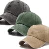 3 Pack Washed Plain Vintage Baseball Cap Cotton Adjustable Twill Bulk Low Profile...