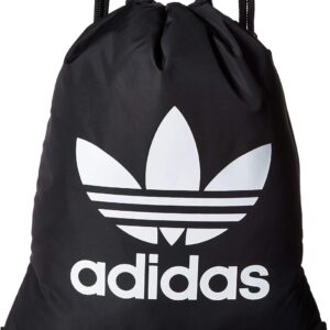 adidas Originals Unisex Trefoil Sackpack, Black/White, ONE SIZE