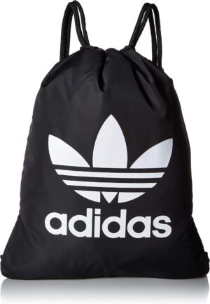 adidas Originals Unisex Trefoil Sackpack, Black/White, ONE SIZE