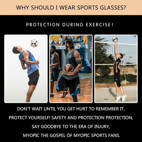 Sports Goggles Glasses – Basketball Protective Eyewear with Removable Lens and…