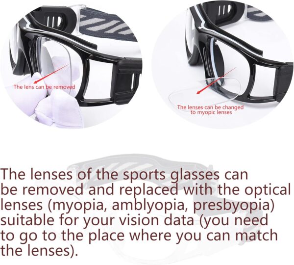 ”N/A” Kids Sports Glasses Basketball Football Safe Training Goggles Anti Fog 7-12