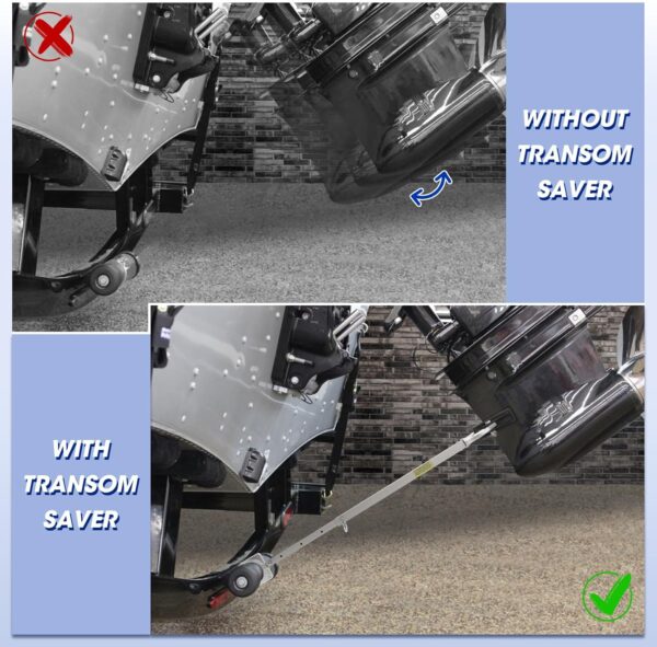 Adjustable Transom Saver from 23 to 35 Inches, Boat Motor Support with Heavy-Duty…