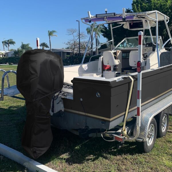 Explore Land Fade Resistant Full Outboard Motor Cover – Waterproof Upgraded Strong…