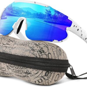 Kids Baseball Polarized Sunglasses: Sports Sunglasses for Boys Girls 3-12 Youth Sun…