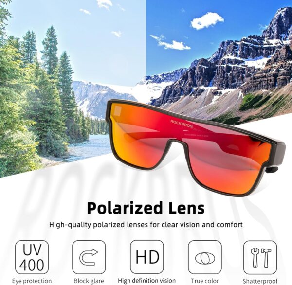 ROCKBROS Polarized Fit Over Glasses Sunglasses 100% UV400 Protection for Men…