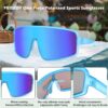 FEISEDY Sports Sunglasses, Polarized Oversized Shield for Women Men Youth, Baseball…