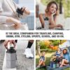 Collapsible Water Bottles,420ml Foldable Water Bottle BPA Free Reusable Lightweight…
