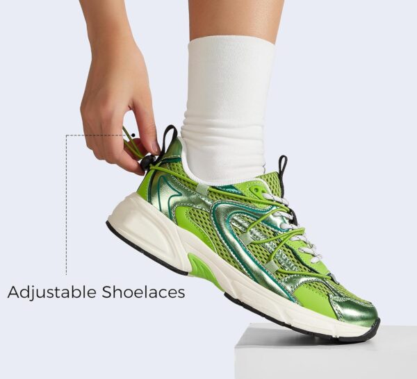 LUCKY STEP Women’s Fashion Walking Shoes Running Platform Mesh Casual Sport Gym Work…