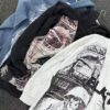Obenie Retro Y2K Hoodie Gothic Casual Alphabet Blast Print Pattern Skull Fashion…