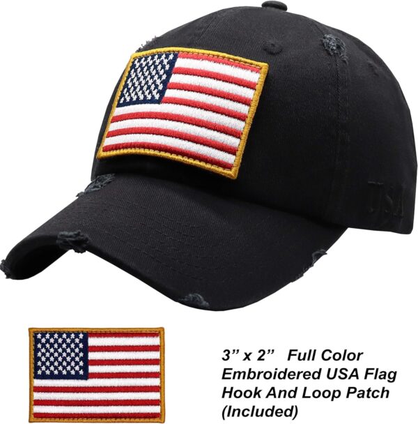 Antourage American Flag Unisex Baseball Hat for Men and Women | USA Flag Mesh Snapback…