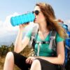 Collapsible Water Bottles, BPA Free Foldable Portable Silicone Water Bottles for…