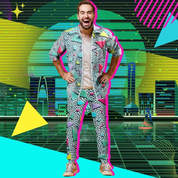 Arssm Retro 80s 90s Outfit Sets for Men Vintage Jacket and Joggers Sweatpants 80s…