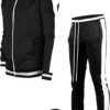 SCREENSHOT-Track Jacket Mens Urban Hip Hop Premium Track Jacket – Slim Fit Side Taping…