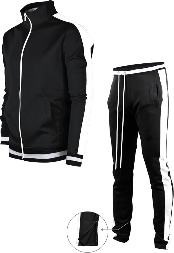 SCREENSHOT-Track Jacket Mens Urban Hip Hop Premium Track Jacket – Slim Fit Side Taping…