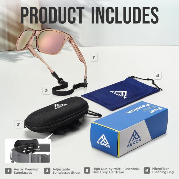 AEROX Polarized Sunglasses for Running, Cycling, Golf, and Driving – UV Protection…