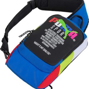 PUMA Forecast Multitude Backpack Sling Shoulder Bag (Blue Multi, One Size)