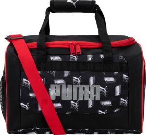 PUMA Evercat Transformation 14″ Junior Duffel Bag (Black/Red, One Size)