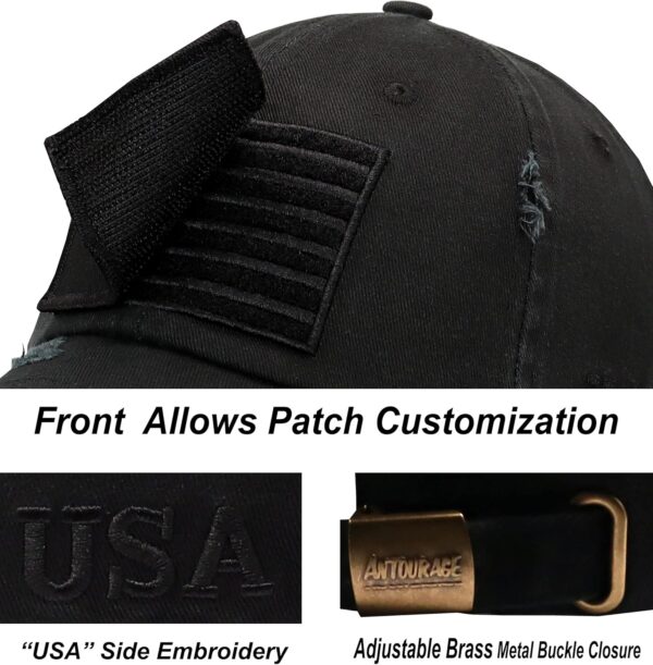 Antourage American Flag Unisex Baseball Hat for Men and Women | USA Flag Mesh Snapback…