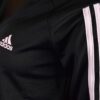 adidas Women’s Essentials Tricot 3-Stripe Full-Zip Track Jacket – Black/Pink – M