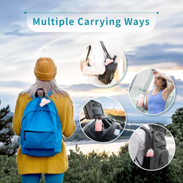 Collapsible Water Bottles 19oz with Spout & Carabiner, Odorless BPA-Free Silicone,…