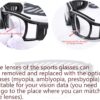 Sports Goggles Glasses – Basketball Protective Eyewear with Removable Lens and…