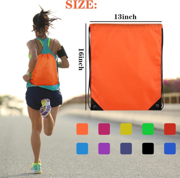 20 Colors Drawstring Backpack Bags Sack Pack Cinch Tote Sport Storage…