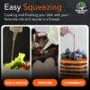 2-pack Plastic Squeeze Bottles for Sauces – 16oz Condiment Squeeze Bottles for Liquids…