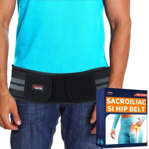 FEATOL SI Sacroiliac Belt for Sciatica Pain Relief-Extra Compression Support Hip Brace…