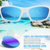 LIUWEN Kids Baseball Sports Polarized Sunglasses 2 Pack – Flexible Shades With Strap…