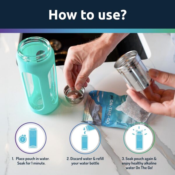 Invigorated Water pH ON-The-GO Alkaline Water Filter Pouch- Portable Alkaline Water…