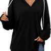 Bofell Womens Fashion Tops Hoodies for Women Pullover Oversized Sweatshirts Long…