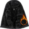 Boy’s Zip Up Hoodie Heavyweight Winter Sweatshirt Fleece Sherpa Lined Warm Jacket