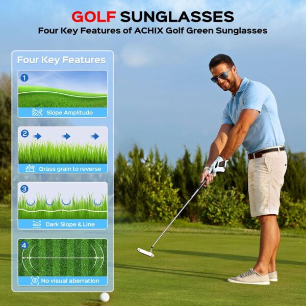 Polarized Golf Sunglasses for Men Sports Polarized Sunglasses UV400 Protection Golf…
