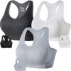 FITTIN Racerback Sports Bras for Women - Padded Seamless Support Bra for...
