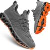 Men's Slip on Walking Running Shoes Blade Tennis Casual Fashion Sneakers Comfort Non...