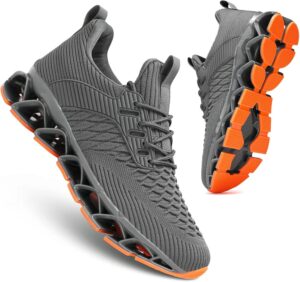 Men’s Slip on Walking Running Shoes Blade Tennis Casual Fashion Sneakers Comfort Non…