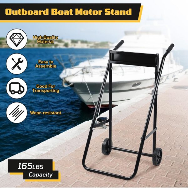 Outboard Boat Motor Stand,Outboard Motor Stand,165LB Load Outboard Motor Carrier,Boat…